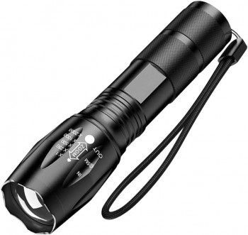 LINTERNA ALUMINIO NEGRA ZOOM ALLPERCOM 925463