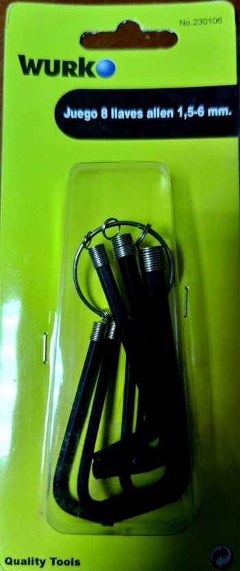 LLAVES ALLEN JGO. 8 P. 1.5-6 LLAVERO  230106