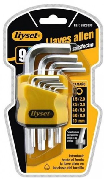 LLAVES ALLEN JGO. 9 P  RIE/LIYS 1,5 A 10 SK20039