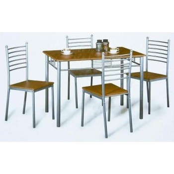 MESA + 4 SILLAS COCINA NATURAL 1598