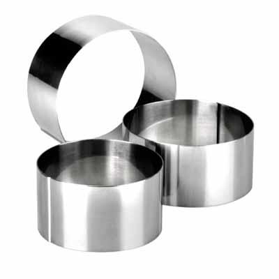 (agotado)MOLDE REDONDO INOX 8,0X4,5 CM.
