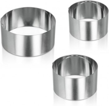 MOLDE EMPLATAR REDONDO INOX 10X6 CM.