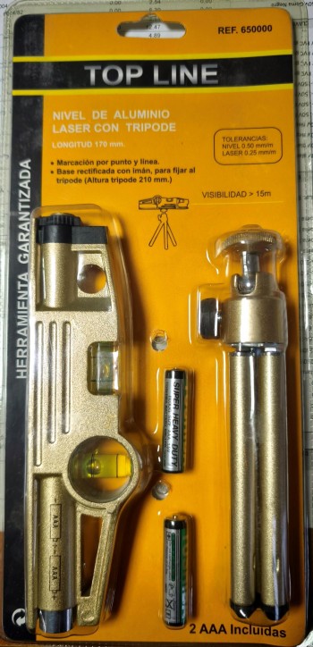NIVEL LASER MINI ALUM. 170MM. C/TRIPODE