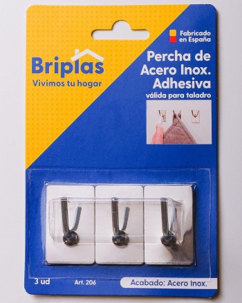 PERCHA ESCARPIA INOX (BLIST.3U)619-3