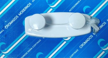 PERCHA METAL BLANCA 2 POMOS CRO/MODERNOS
