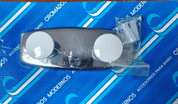 PERCHA METAL CROMADA 2 POMOS CRO/MODERNOS