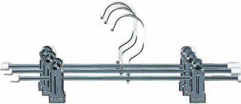 PERCHA BARRA METAL 2 PINZAS 1243M WURKO