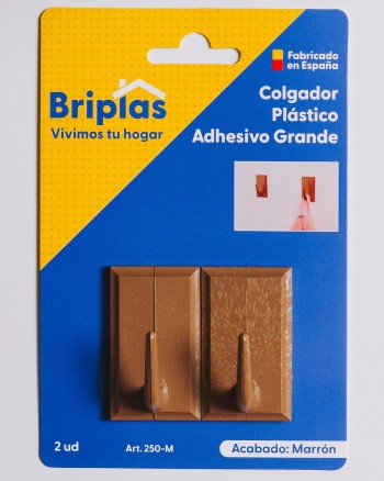 PERCHA PLAST.GDE. MARRON BL.2U. M905