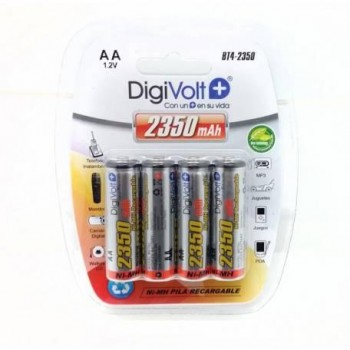PILA RECARGABLE LR 6 2350MAH B/4 dig