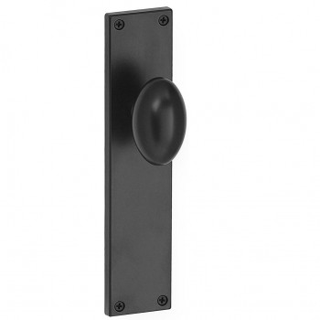 PLACA CON POMO FIJO NEGRO 30/17