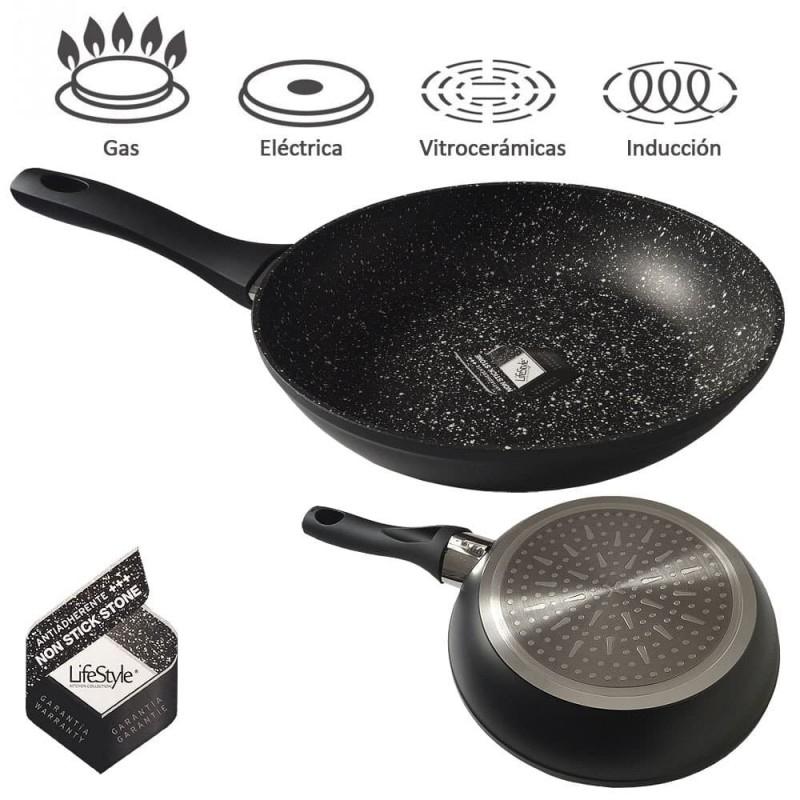 SARTEN ALU FORJA  ANTIAD PIEDRA INDUC 24CM 4324