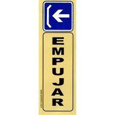 SEÑAL ADH *EMPUJAR* VERTICAL