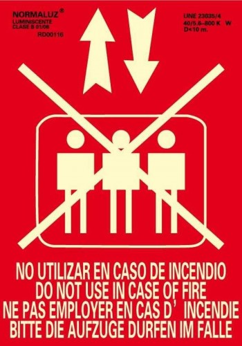 SEÑAL LUM. NO UTILIZAR 4 IDIOMAS 21X30 RD0016