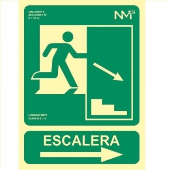 SEÑAL LUM. ESCAL. FLECHA DCHA.ESC.B 22.4X30 RD1440