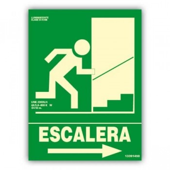 SEÑAL LUM. ESCAL+FLECDCHA.ESC.S 22,4X30 RD14150
