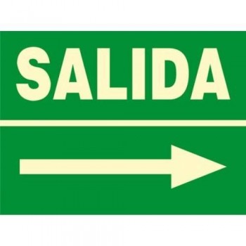 SEÑAL LUM. EVAC. SALIDA+FLECHA DCHA. 22.4X30(RD14100)