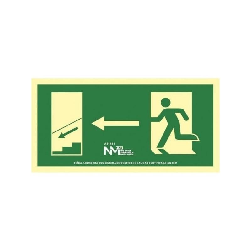 SEÑAL LUM. EVACUACION HUECO IZDA. 32X16RD11131