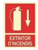 SEÑAL LUM. EXTINTOR ABAJO 21X30 PVC 0,7 RD00104