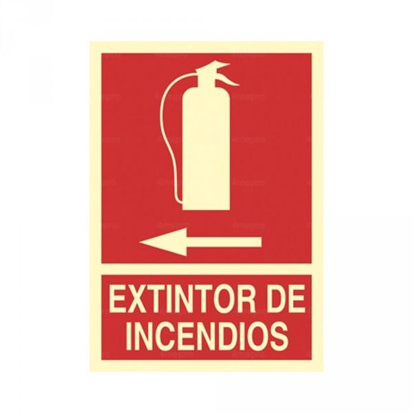SEÑAL LUM. EXTINTOR IZQ. 21X30 PVC 0,7 =RD00103