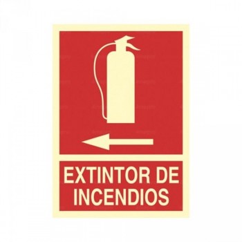 SEÑAL LUM. EXTINTOR IZQ. 21X30 PVC 0,7 =RD00103