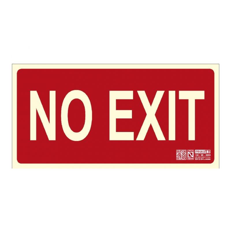 SEÑAL LUM. NO EXIT 15X30 RD01101