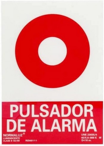SEÑAL LUM. PULSADOR ALARMA 21X30 PVC 0,7(RD00111)