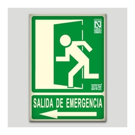 SEÑAL LUM. SALIDA EMERGENCIA IZQ. 22,4X30 RD1481