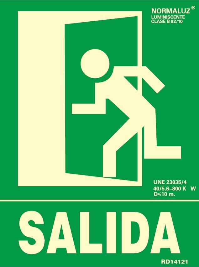SEÑAL LUM. SALIDA IZDA. 22,40X22.40(RD1021)