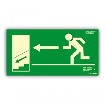 SEÑAL LUM. SALIDA IZDA. ESCALERA B 32X16 RD1141