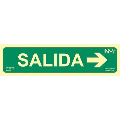 (AGOTADO) SEÑAL LUM. SALIDA+FLECHA DCHA. 10.5X40.2(RD12100)