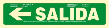 SEÑAL LUM. SALIDA+FLECHA IZDA. 10.5X40.2 RD12101