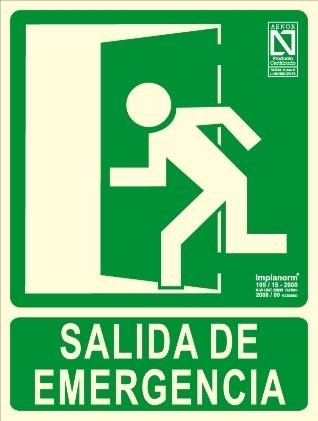 SEÑAL LUM.EVACUACION PUERTAIZDA.22.4X30 RD14171