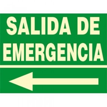 SEÑAL LUM.SALIDAEMERG+FLECHA IZDA.22.4X30 RD14111