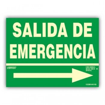 SEÑAL LUM.SALIDAEMERG+FLECHADCHA.22.4X30RD14110