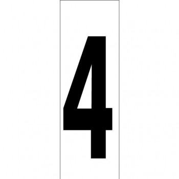 SEÑAL NUMERO  4  7.6X23 CM(RD52504)