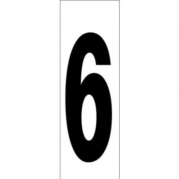 SEÑAL NUMERO  6  4.6X14 CM(RD53506)