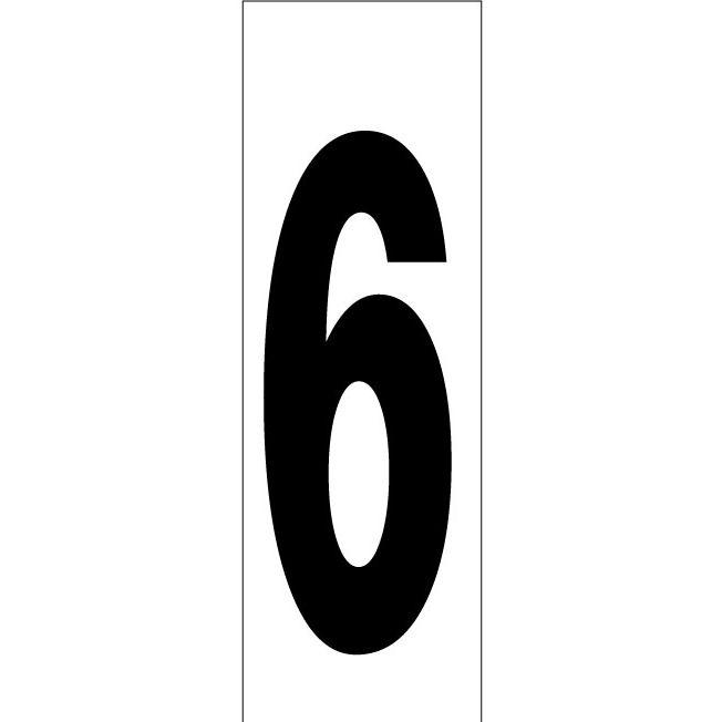 SEÑAL NUMERO  6  7.6X23 CM(RD52506)