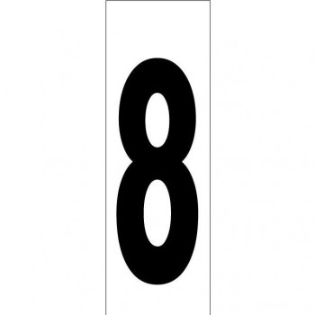 SEÑAL NUMERO  8  4.6X14 CM(RD53508)