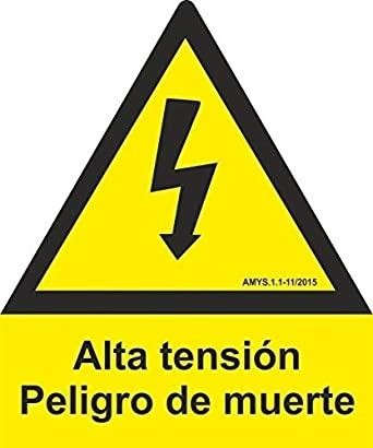 SEÑAL PENTAGONO ALTA TENSION 10.5CM RD64003