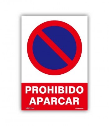 SEÑAL PROHIBIDO APARCAR 21X30 RD40040