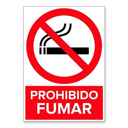 (AGOTADO) SEÑAL PROHIBIDO FUMAR 21X30  RD 40000