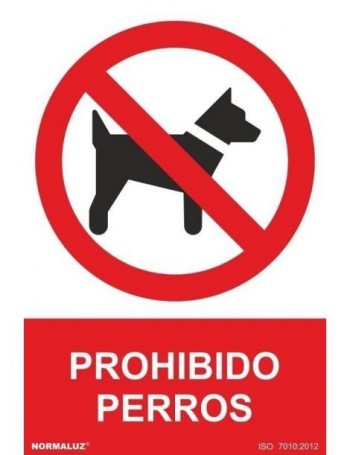 (AGOTADO) SEÑAL PROHIBIDO PERROS 21X30