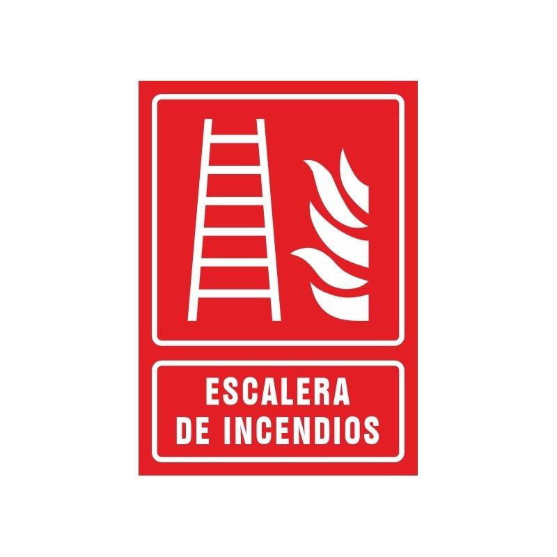 SEÑAL PVC 21X30 ESCALERA INCENDIO