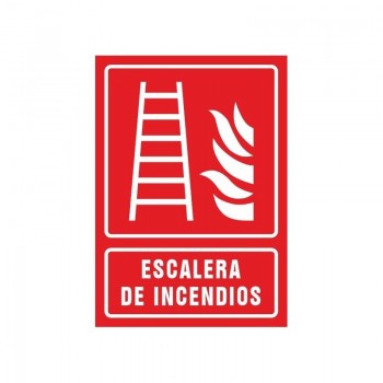 SEÑAL PVC 21X30 ESCALERA INCENDIO