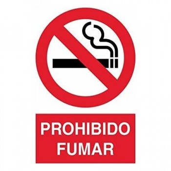 SEÑAL REDONDA PROH. FUMAR 9CM DIAMETRO RD4200