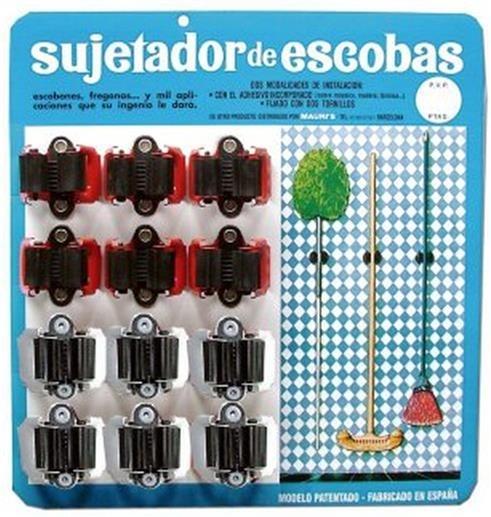 (AGOTADO) SUJETA ESCOBA BLANCO METAL MAUR