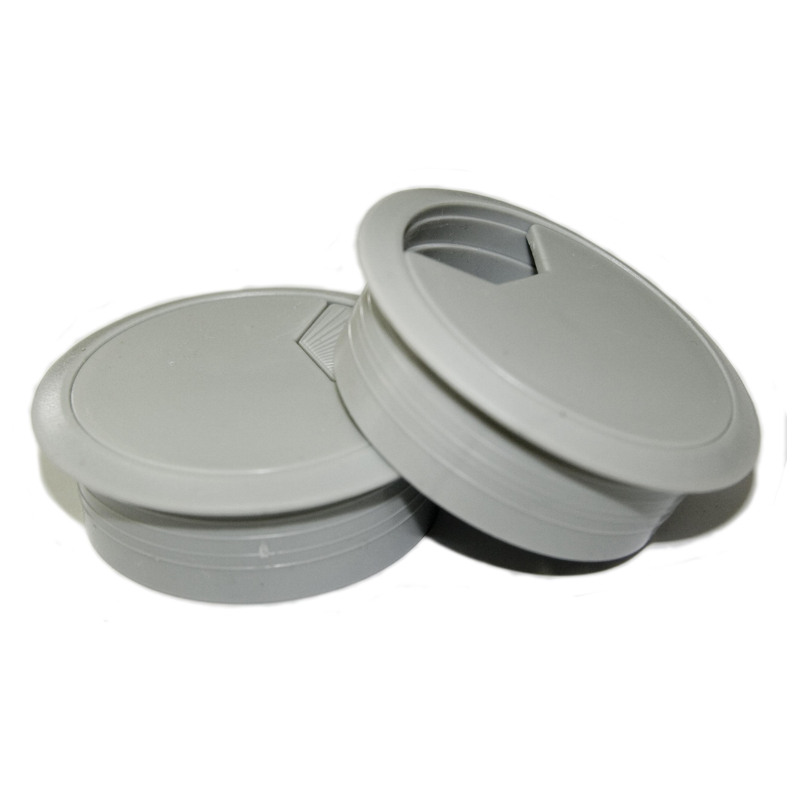 TAPA PASACABLES 60MM. 2 PZ. GRIS 8785