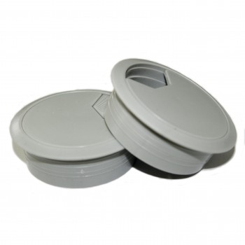 TAPA PASACABLES 60MM. 2 PZ. GRIS 8785