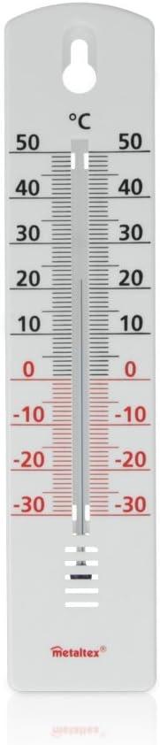 TERMOMETRO INT/EXT.PLAST/BLANCO 20CM.