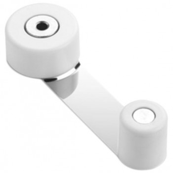 TOPE RETENEDOR PUERTA  METAL BLANCO